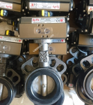 Van bướm điều khiển khí nén tác động kép